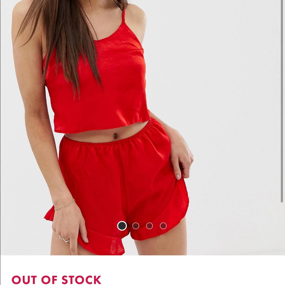 Satin Pajama set Red